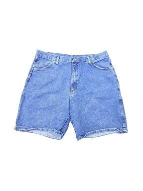 Wrangler Mens Denim Blue Jean Shorts Size 40 Relaxed Fit Casual